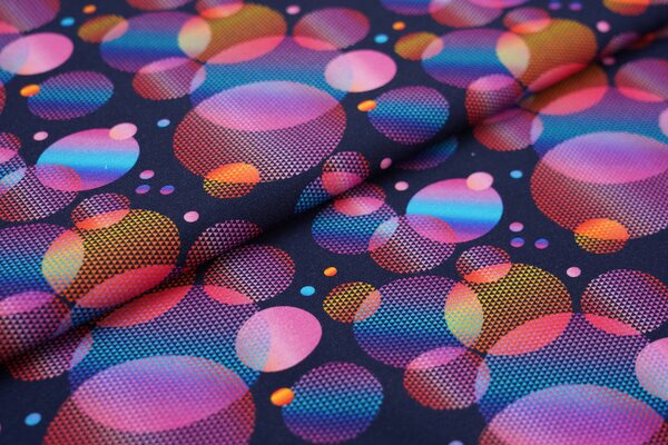 Psychedelic Bubbles Move Shorts – High-Waist to Low-Rise Cotton Wrap