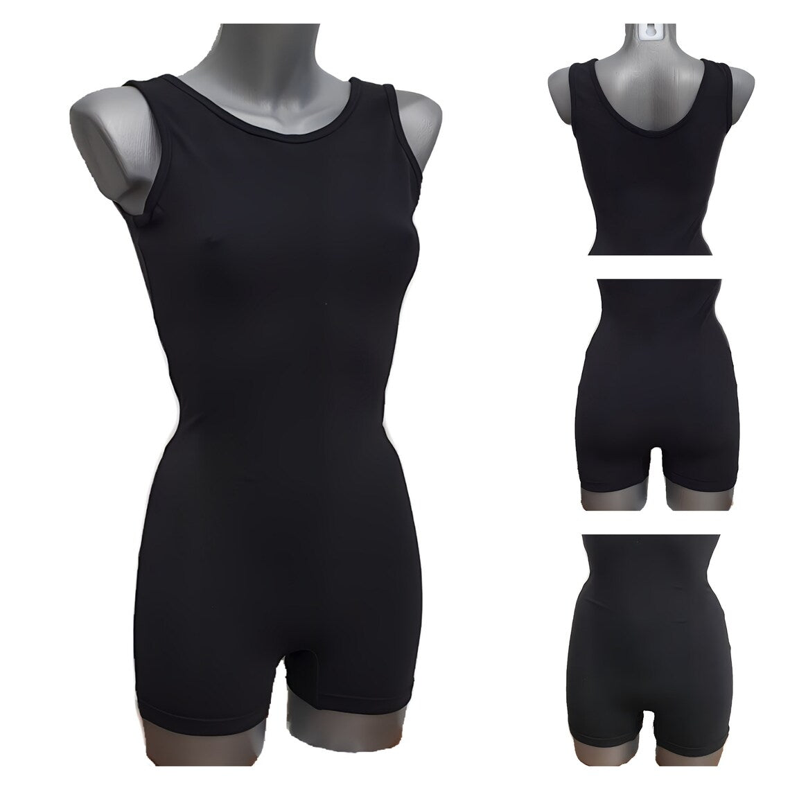 Short Unisex Cotton Unitard – Elastic-Free Studio Movement Suit