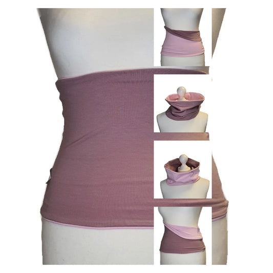 Old Rose & Soft Pink Reversible Haramaki – Aesthetic Balletcore Wrap