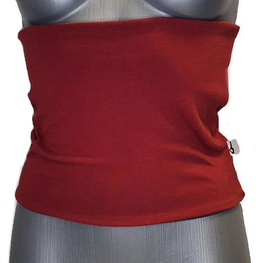 Crimson & Charcoal Reversible Haramaki – Moody Balletcore Core Warmer