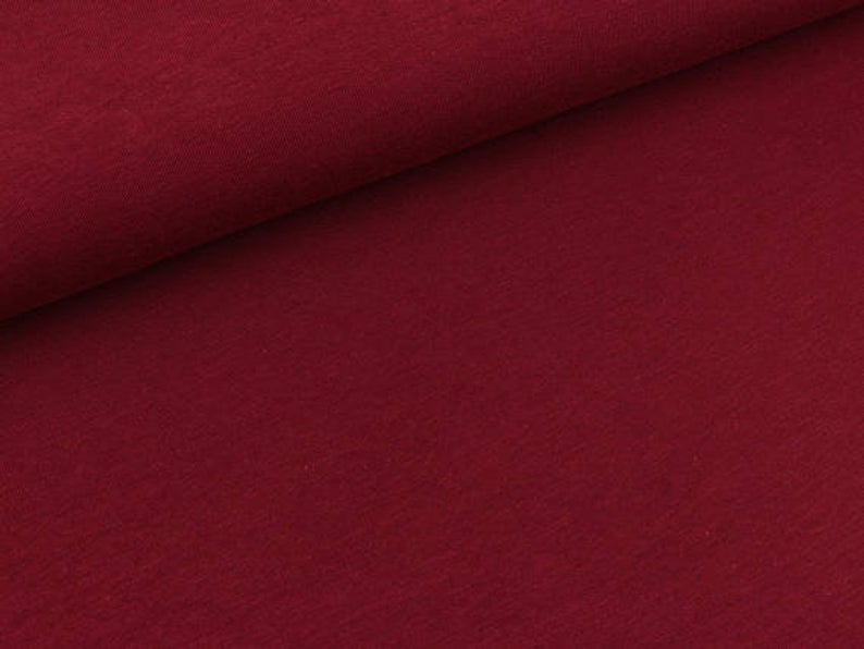Wine Red Sweat Fabric