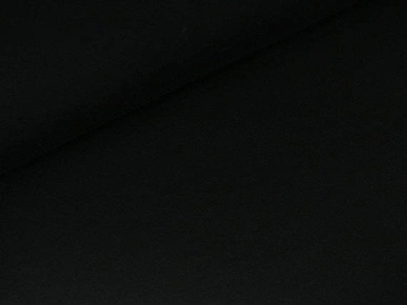 Fly and Fit black cotton sweat fabric swatch for bespoke double-layered core warmer haramaki wrap