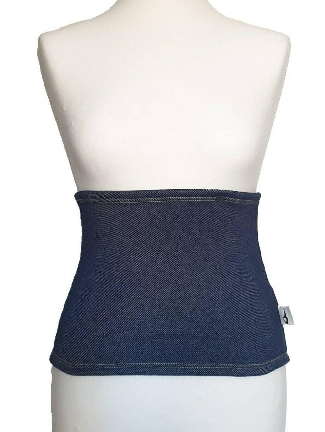 Fly and Fit Alpine Fleece Core Warmer in textured dark blue denim-look fabric for thermal core protection.