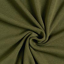 Fly and Fit Alpine fleece core warmer in olive green, showing the soft, plush texture of the thermal fabric.