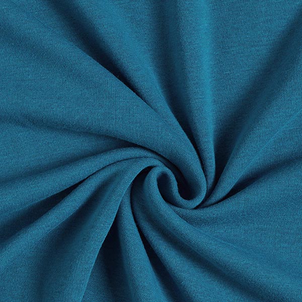 Fly and Fit petrol blue Alpine fleece fabric with a soft, thermal texture for a core warmer layer.