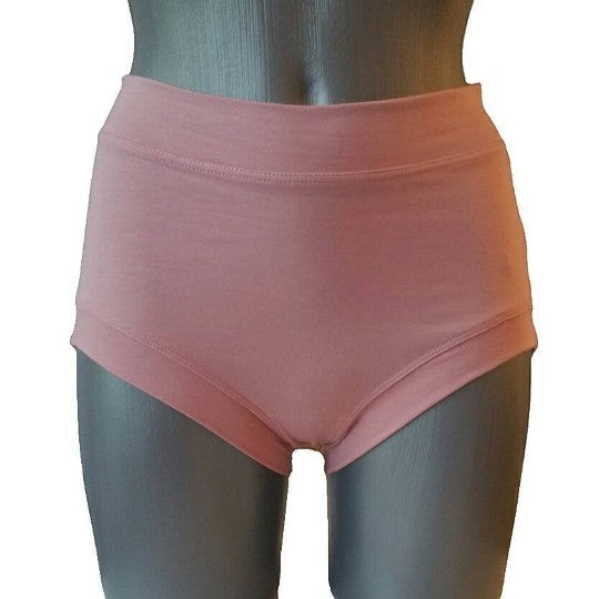 Fly and Fit powder pink cotton shorts with a high-waisted, seamless design and no-elastic waistband.