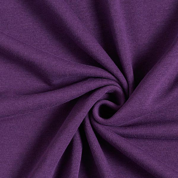 Fly and Fit Alpine fleece core warmer in rich purple, showing the soft, plush texture of the thermal fabric.
